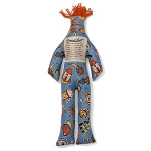 DAMMIT Doll Stress Relief Stuffed Toy Holiday Gift Blue Video Cartoon Print